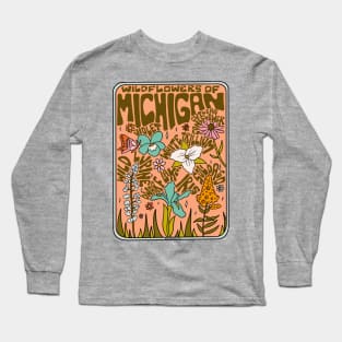 Michigan Wildflowers Long Sleeve T-Shirt